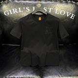 长期供货大2026新款夏季男士丝光棉刺绣T恤3126P75黑，男装T恤，电商A315