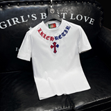 2026新款夏季男士丝光棉牙刷绣T恤A315-XB50P75白沙发图，男装T恤，电商A315