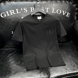 2026新款夏季男士丝光棉刺绣T恤A315-XB10P65黑沙发图，男装T恤，电商A315