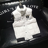 白鸭绒2023冬季新款男士羽绒马甲羽绒背心外套6607P165白，男装背心/马甲，电商A315