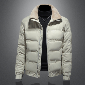 2022 冬季羽绒服 立领毛领男士羽绒衣短款 Y8918 P195 白 3D图,男装羽绒服,电商A315