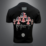 2026新款夏季男士重工艺刺绣T恤A315-XB86P753D图白，男装T恤，电商A315