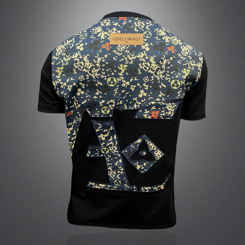 2026新款夏季男士重工艺T恤A315-XB101P753D图，男装T恤，电商A315