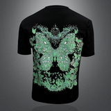 2026新款夏季男士烫钻高克重微阔T恤A315-XB11P753D图，男装T恤，电商A315