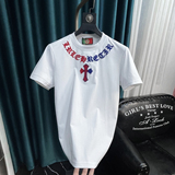 2026新款夏季男士丝光棉牙刷绣T恤A315-XB50P75白沙发图，男装T恤，电商A315