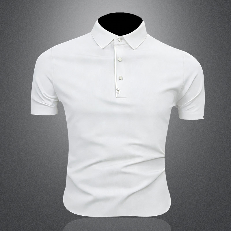 2026新款夏季丝光棉提花男士POLO翻领T恤6206P653D发图，男装T恤，电商A315