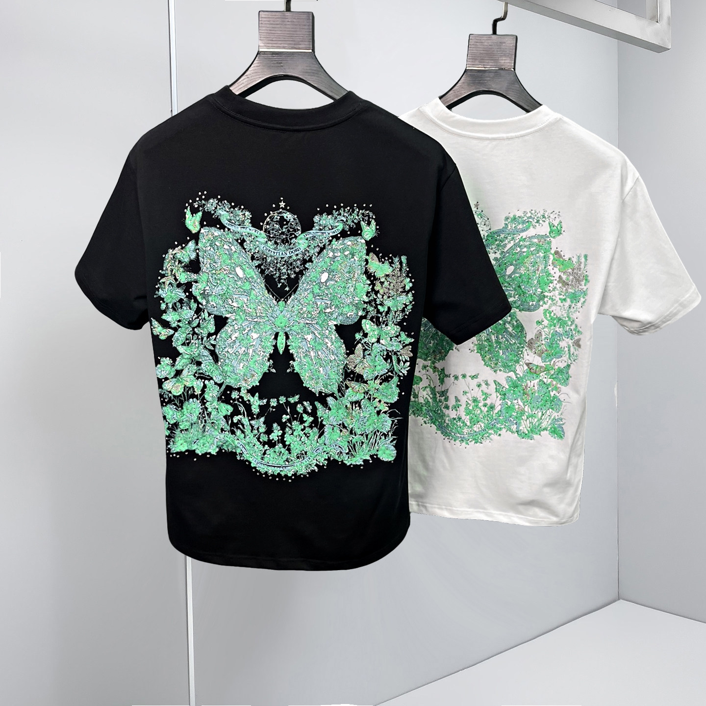 2026新款夏季男士烫钻高克重微阔T恤A315-XB11P75沙发图，男装T恤，电商A315