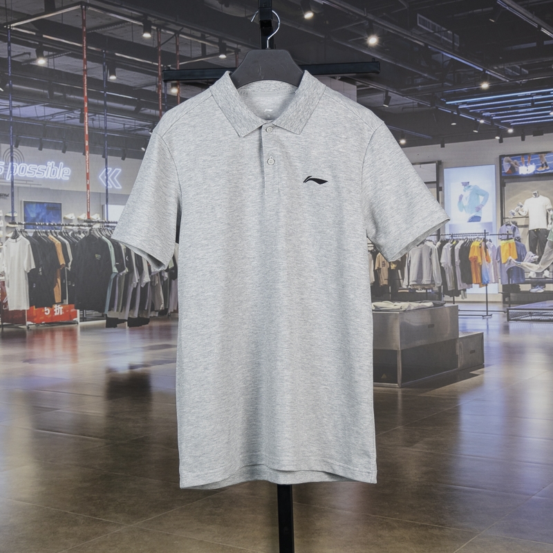李宁短袖POLO衫吸湿排汗透气