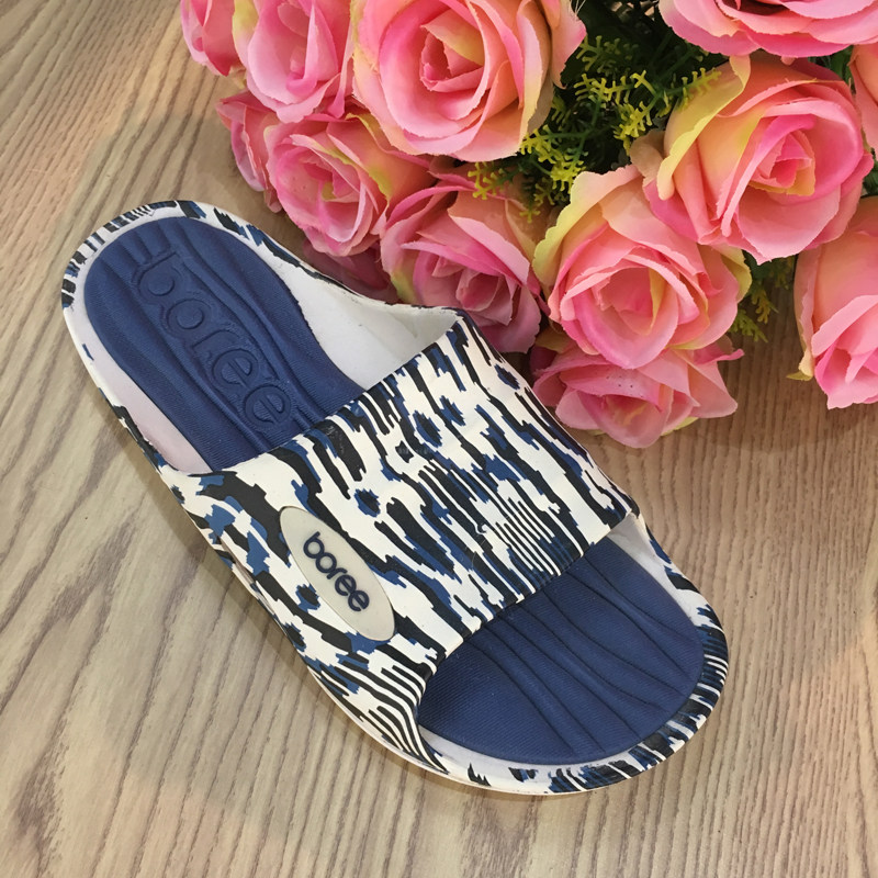 新款宝人男拖平跟一字拖浴室防滑拖鞋舒适软底居家拖厚底防滑凉鞋