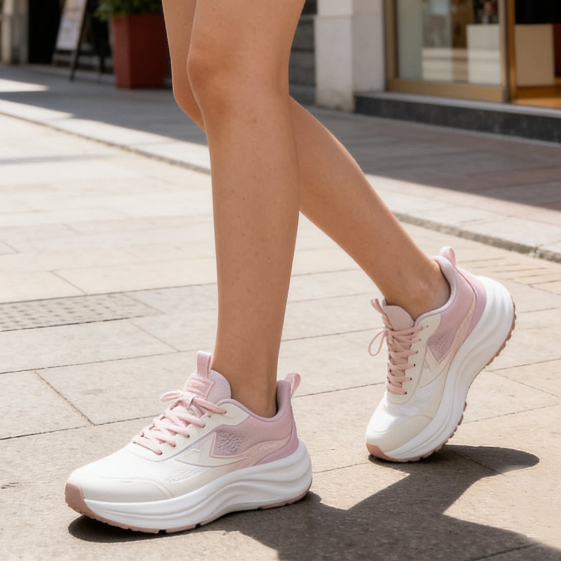 鹭威女鞋2026夏季新款超轻爆米花防滑底单网透气运动鞋休闲跑步鞋