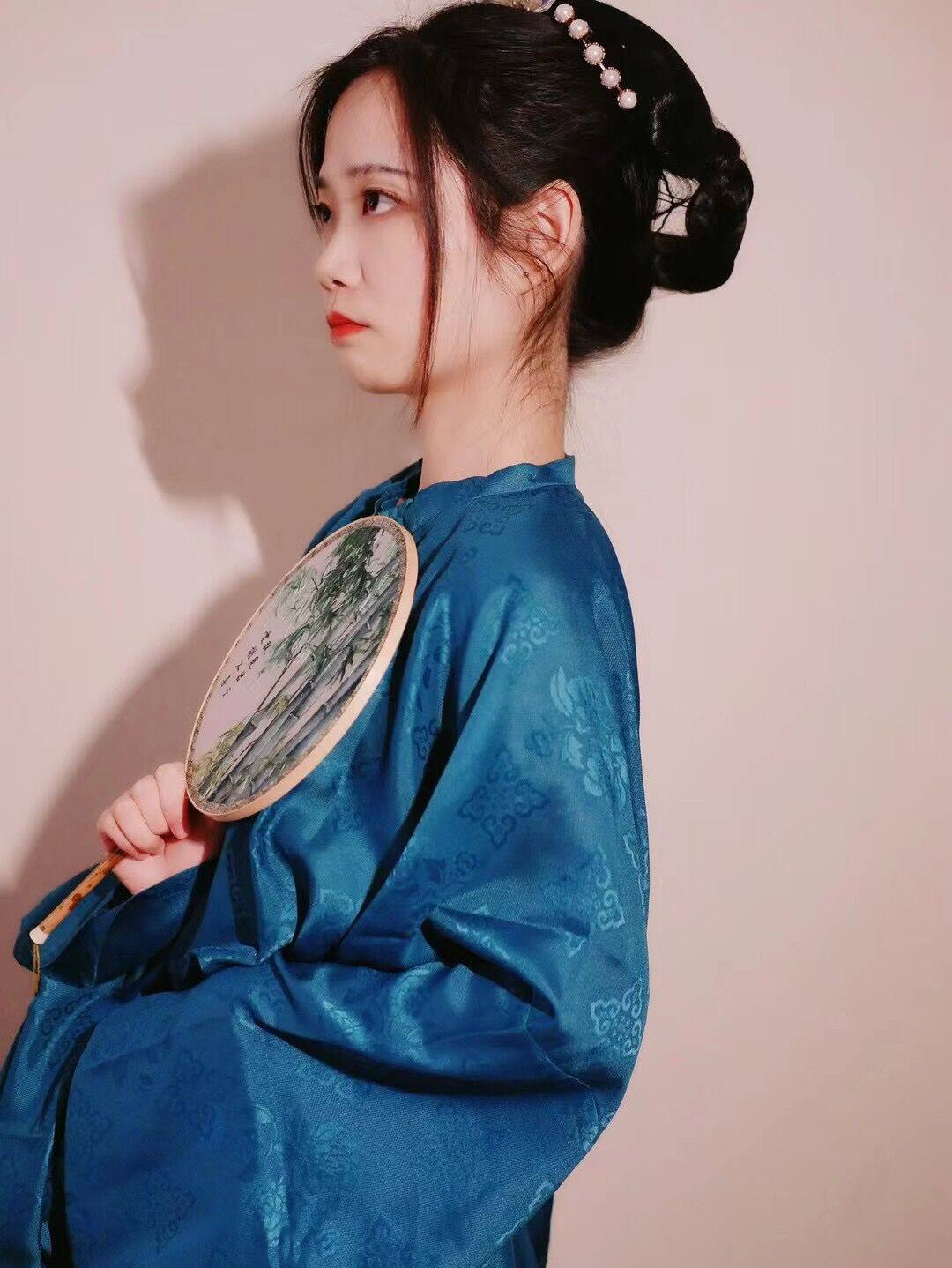 雀蓝山茶如意仿花罗圆领袍凤翥斋唐制汉服,女装/女士精品,汉服上装,淘宝优惠券,粉丝福利购,淘宝优惠卷