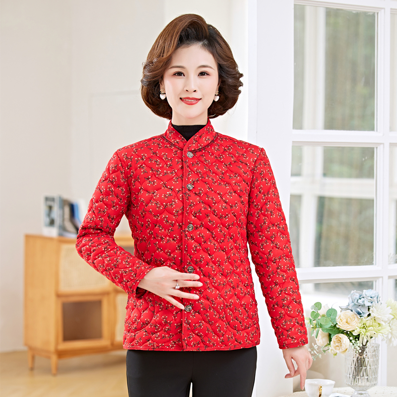 妈妈装新款中老年女装驼绒小棉衣40-50岁内胆棉服奶奶装柔软外套