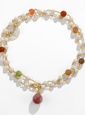 戴拉淡水珍珠一款多戴长款项链