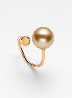 戴拉时尚925银施家珍珠开口戒指