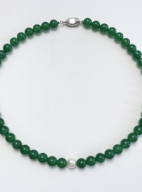 戴拉时尚玛瑙天然淡水珍珠项链