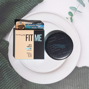 持久不脱妆SPF32PA me控油粉饼粉饼圆款 美宝莲fit 泰国711泰版