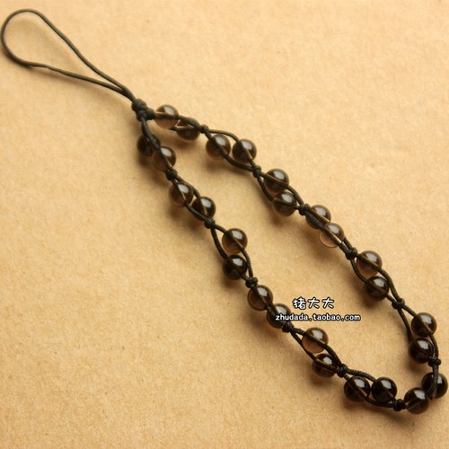 水晶挂件手机链手工编织