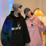情侣装秋装太空人印花情侣连帽卫衣女宽松百搭外套G946P48男类，女装短外套，电商A339