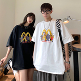 情侣装夏装印花字母情侣短袖T恤宽松大码上衣G1009P30男类，男装T恤，电商A339