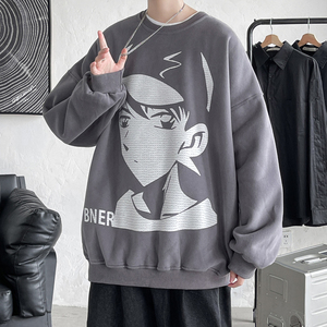 大皂短句 潮卡通动漫男孩圆领套头卫衣外套大码 G943 P35,女装短外套,电商A339