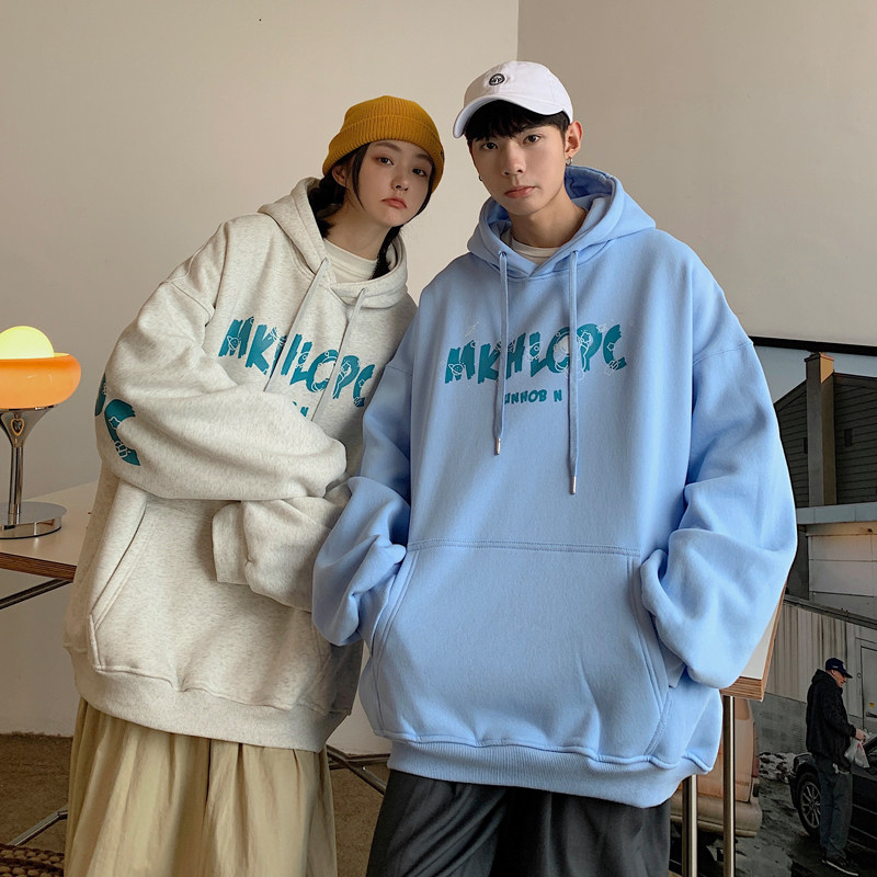 情侣装秋装太空人字母印花宽松大码情侣卫衣女外套G957P58女类,女装短外套,电商A339