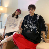 情侣装新品卡通动漫圆领情侣小清新短袖T恤大码G1006P35女类，男装T恤，电商A339