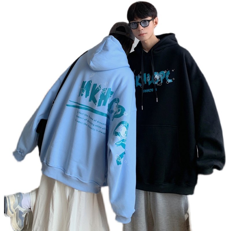 情侣装秋装太空人字母印花宽松大码情侣卫衣女外套G957P58女类,女装短外套,电商A339