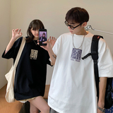 情侣装夏装老虎印花情侣短袖T恤大码宽松上衣班服G1001P30男类，男装T恤，电商A339