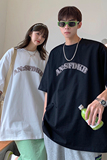情侣装夏装潮流卡通印花情侣短袖T恤宽松半袖G1003P38男类，男装T恤，电商A339