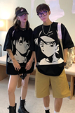 主推情侣装新品潮卡通动漫圆领情侣短袖T恤班服G1005P35男类，男装T恤，电商A339