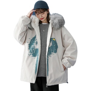 中性风 冬装 羊羔毛棉衣情侣棉衣外套棉服 男女 G900 P128图片