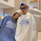 情侣装春装太空人印花情侣卫衣女宽松百搭外套G939P33男类，女装短外套，电商A339