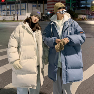 备战双十一 中长款过膝棉服假两件加厚情侣棉衣 女 G910 P158女类图片