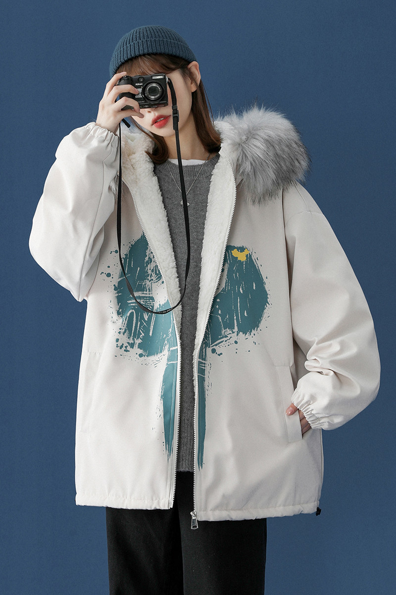中性风冬装羊羔毛棉衣情侣棉衣外套棉服男女G900P128,男装棉衣,电商A339