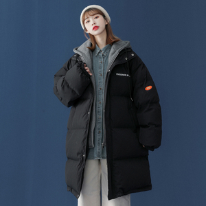 备战双十一 中性风 中长款棉服假两件情侣棉衣 女 G910 P158 男类图片