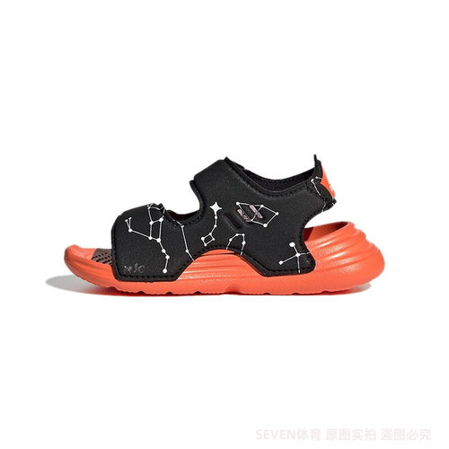 Adidas/阿迪达斯夏季儿童透气耐磨运动休闲魔术贴露趾凉鞋GX2449