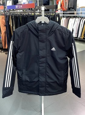 正品adidas/阿迪达斯男户外运动训练休闲棉服保暖连帽外套IP2535