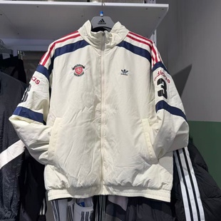ADIDAS阿迪达斯三叶草JACKET男女保暖双面穿立领外套棉服 KC0094