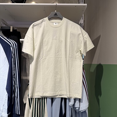 Adidas阿迪达斯男短袖26夏新款运动休闲刺绣纯棉T恤半袖衫 IV5217