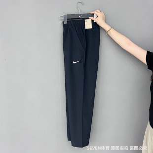 正品Nike/耐克男夏季速干休闲黑色宽松直筒运动长裤透气 FB7491