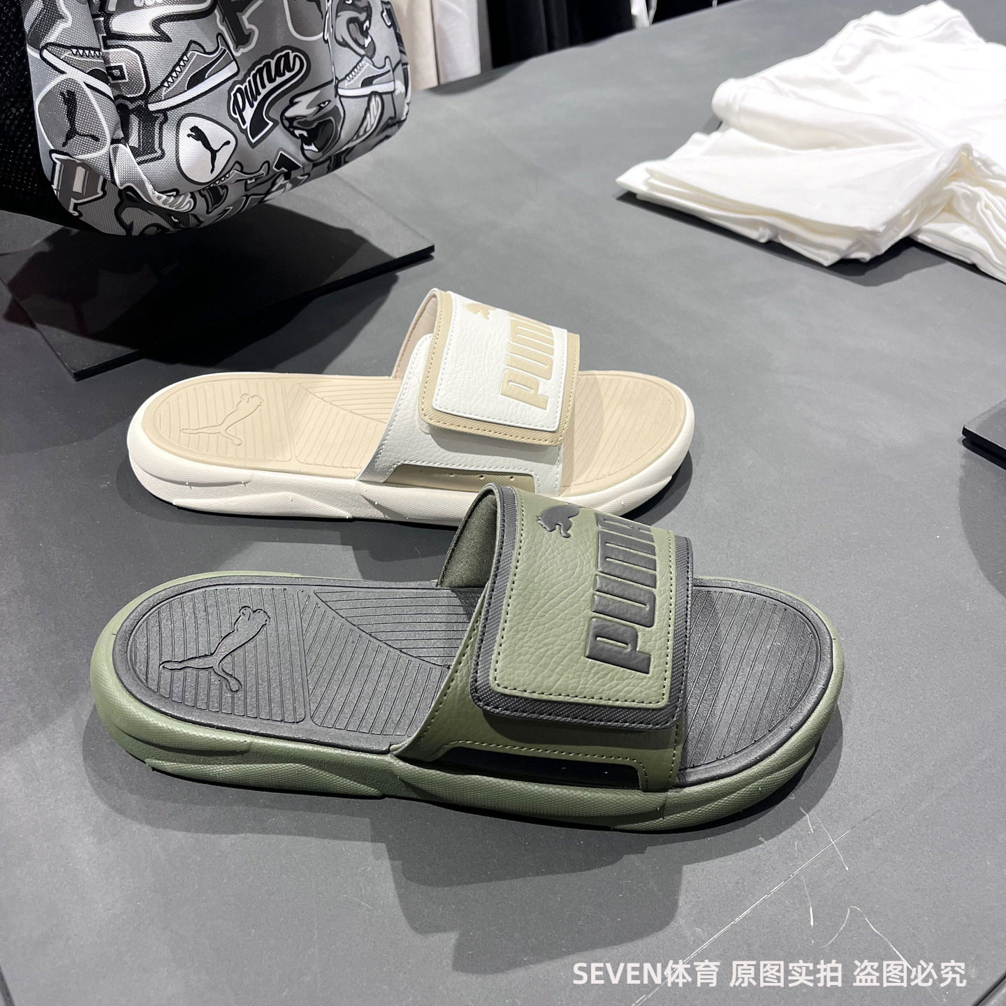 正品PUMA彪马男女情侣夏季新款透气轻便魔术贴运动休闲拖鞋372280