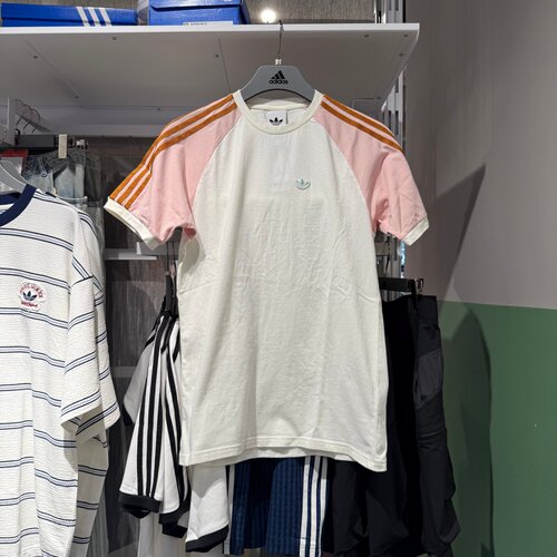 Adidas阿迪达斯三叶草男夏季撞色拼接透气运动休闲短袖T恤KX1259