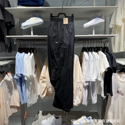 NIKE耐克女26夏季新款刺绣速干透气工装风休闲直筒长裤IO3377-010