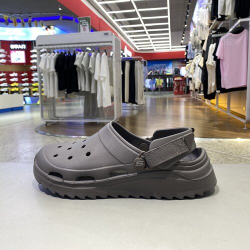 Skechers斯凯奇洞洞鞋26夏运动户外沙滩透气男士凉拖鞋243310-KHK