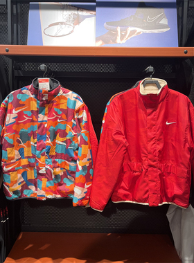 耐克男子外套冬季新年款羊羔绒保暖双面穿立领夹克FD4057-010-126