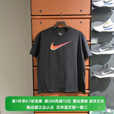 正品NIKE/耐克男子夏季新款运动休闲圆领印花短袖T恤 FV8407-010