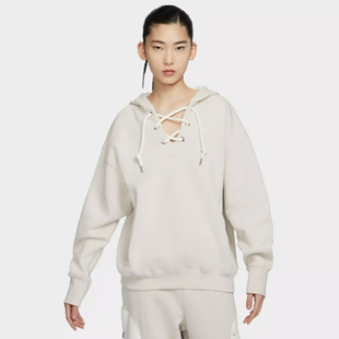 FN1917 正品 072 女子绑带加绒连帽卫衣套头衫 新款 Nike 耐克春季