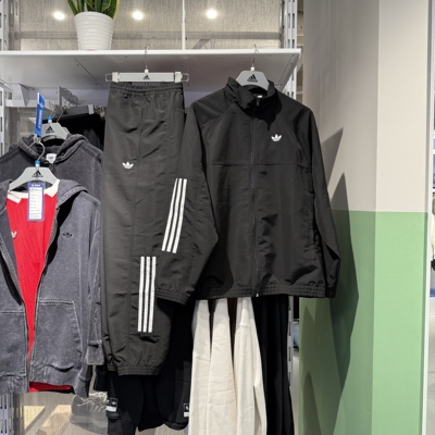 阿迪达斯三叶草男25春新款梭织夹克外套简约经典长裤 JC5174 5172