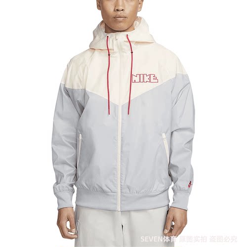 正品NIKE/耐克男子梭织透气防风运动休闲连帽夹克外套DX0695-077