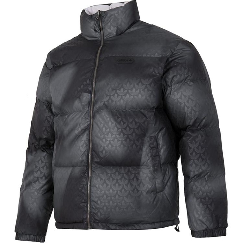 adidas阿迪达斯三叶草两面穿面包服2024冬男保暖短款羽绒服JD3746